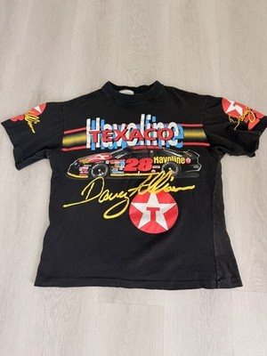 Vintage 1992 Davey Allison Havoline Racing Tee NASCAR #28 Sport Image USA Medium