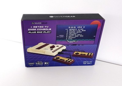 Retro TV Game Console Plug and Play 300 in 1 G Silver Gear OVP getestet PAL