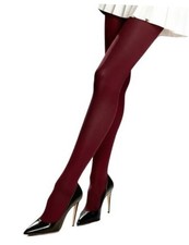 Soft Tights for Women  Warm Pantyhose Stockings  Opaque Large Burgundy