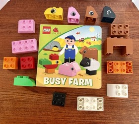Duplo Read & Build BUSY FARM book & bricks parts & pieces for #6759
