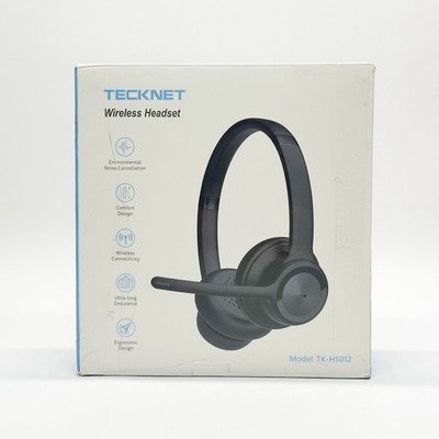 TECKNET Wireless Rechargeable Bluetooth Headset Model TK-HS012 Black