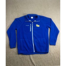 Columbia Pitt Panthers Royal Blue Fleece Full Zip Jacket Men's XL