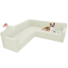 Stretch Sectional Couch Covers L Shaped Corner Sectional Sofa Cover Washable ...