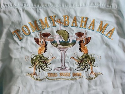 EUC Tommy Bahama Sz Lg short sleeve embroidered shirt Final Shake Down Hula