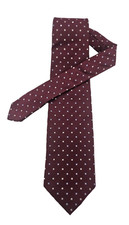 Vtg Brooks Brothers Makers 100 Silk Tie Men Maroon Blue White Dot Print USA