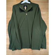 G.H. Bass  Co. Heritage Collection 1/4 Zip Fleece Pullover Green Men's Size XL