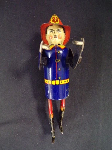 SMOKEY JOE CLIMBING FIREMAN VINTAGE MARX TOYS WIND-UP TIN TOY *FIREMAN ONLY*