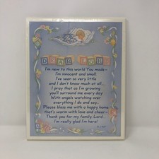 Dear Lord I'm New To This World, Wall Hanging Wooden Plaque New Baby Newborn