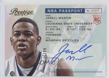 2015-16 Panini Prestige NBA Passport Signatures 77/99 Jarell Martin Auto fm0