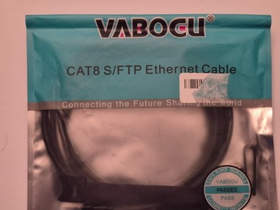 NEW  6 Foot   VABOCU Cat 8 S/FTP Ethernet Cable High Performance RJ45 LAN Cord