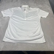 NWOT Collars & Co Mens White Dress Collar Polo Shirt XL Golf Athleisure