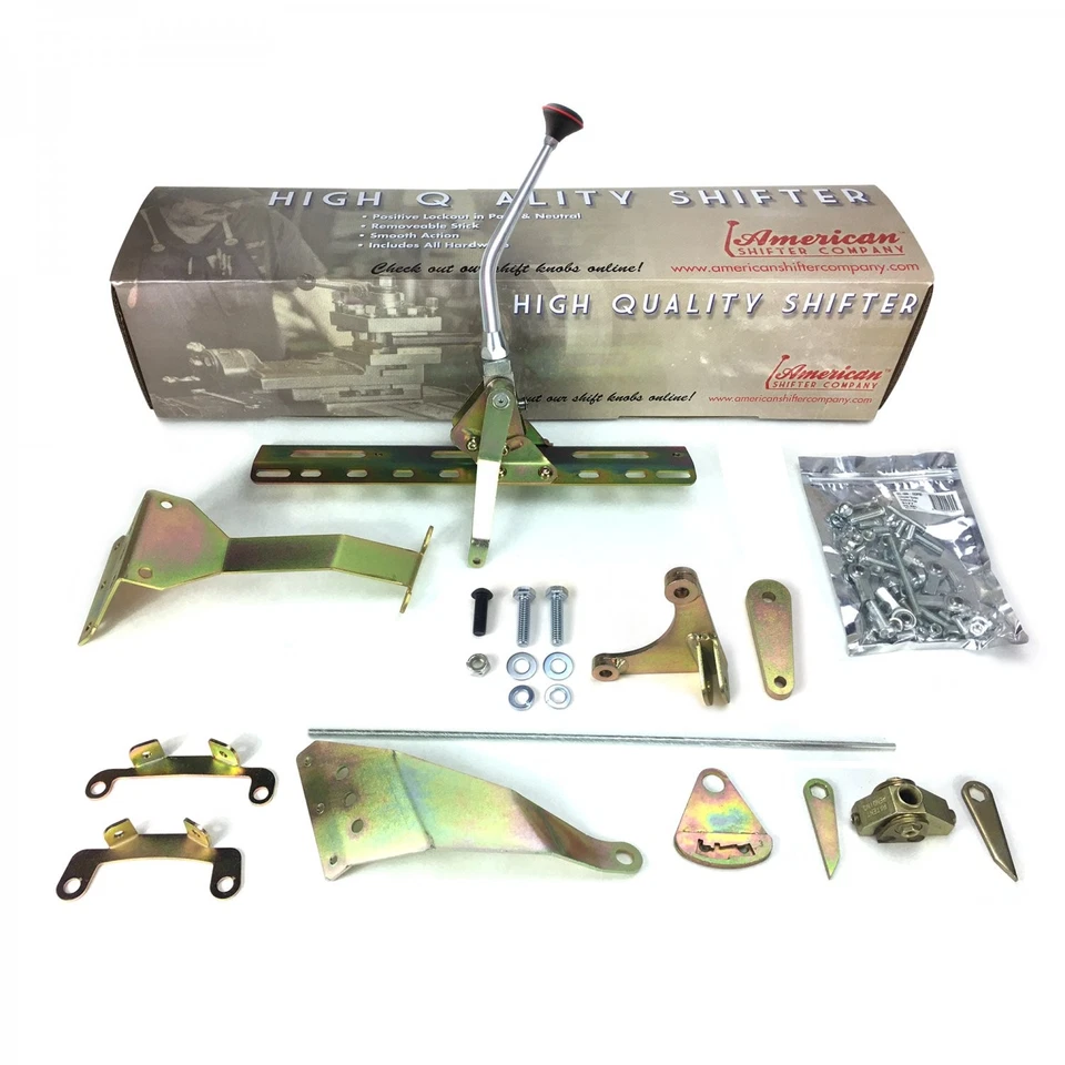 Kit de palanca de cambios de transmisión de cambio lateral con brazo cromado de 10" para Chrysler 727 Foto 2 de 4