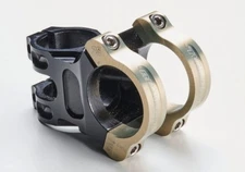 Renthal Apex 35mm Stem Clamp: 35mm +/-6 Deg 1 1/8" Length: 40/50/60mm Black/Gold