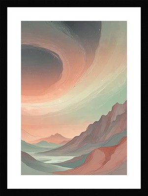 Soft Northern Lights Framed Wall Art Poster Canvas Print Picture