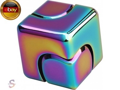 Infinity Fidget Cube, 2-in-1-Fidget-Spinner-Spielzeug aus Metall für Kinder und 