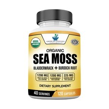 American Standard Supplements Organic Sea Moss, 120 Count Pack of 1 