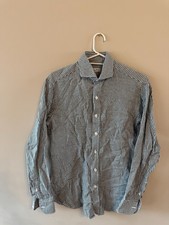 Salvatore Piccolo Napoli Button Up Shirt Linen Cotton Men Size 15.5 / 39