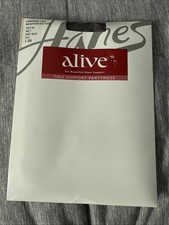 Hanes Alive Full Support PANTYHOSE 810 Control Top Size C Barley Black