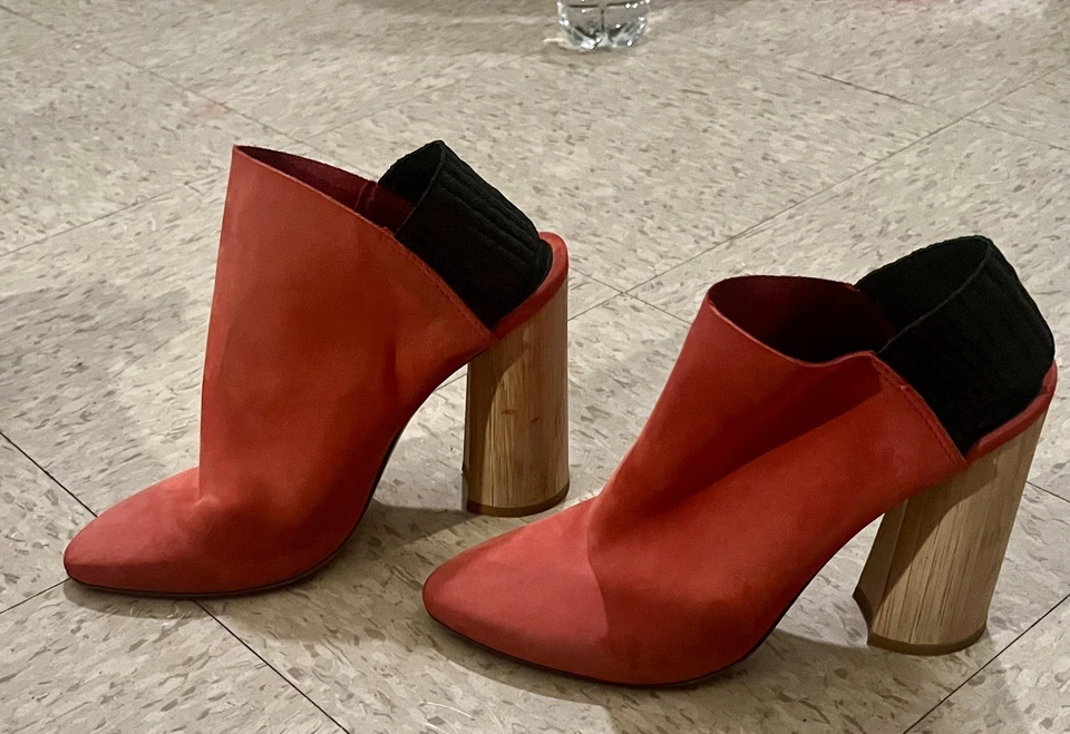 Botines de gamuza rojos para mujer Phillip Lim 3.1 37/6.5 Foto 2 de 4