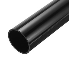 PVC Rigid Round Pipe 57mm 11/5" ID 63mm OD 350mm Black High Impact