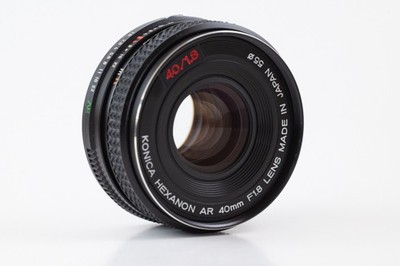 Konica Hexanon AR 40mm f/1.8 Pancake Lens Caps Hoya Filter Haze