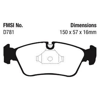 EBC DP31211C Redstuff Ceramic Low Dust Front Brake Pads for 2003-2009 BMW Z4 - Изображение 4 из 4