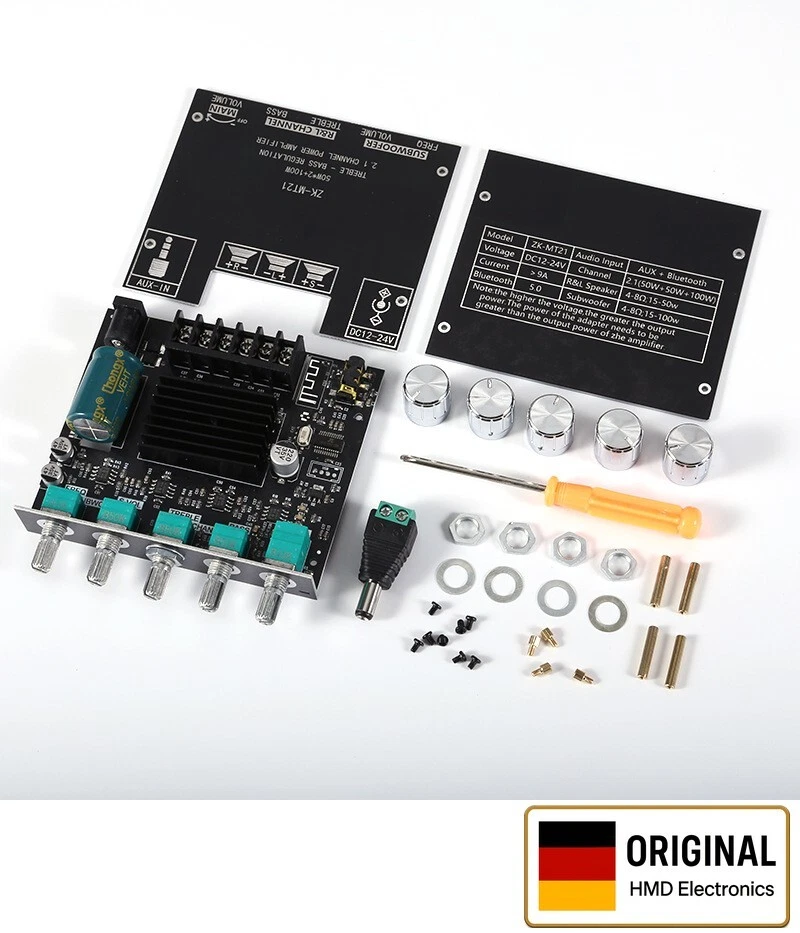 ZK-MT21 2.1 Bluetooth 5.0 Audio-Verstärker 2x50W+100W Subwoofer Board - Bild 2 von 4