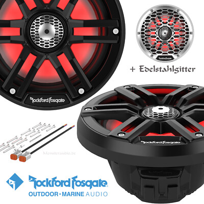 Rockford Fosgate M2-65B 600 Watt LED 16,5cm Marine Lautsprecher schwarz Boot Bad