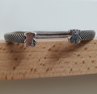 Bracelet Tous En Argent Sterling 925 - Iconic Bear Logo - Longueur 14,8 Cm