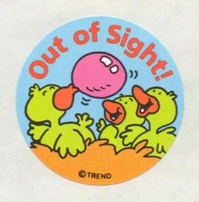 1980s Trend Scratch and Sniff Glossy Bubble Gum Duck Stinky Stickers Single w TM