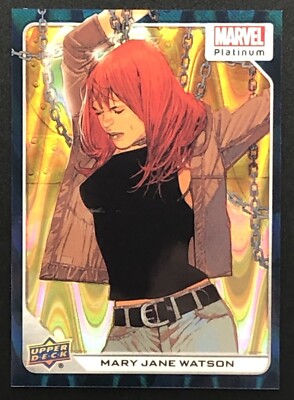 2023 Upper Deck Marvel Platinum MARY JANE WATSON #92 Teal Wave Parallel 116/799