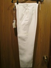 Oscar de la Renta Women's White Lined Cotton Pants Size 6 NEW $1500
