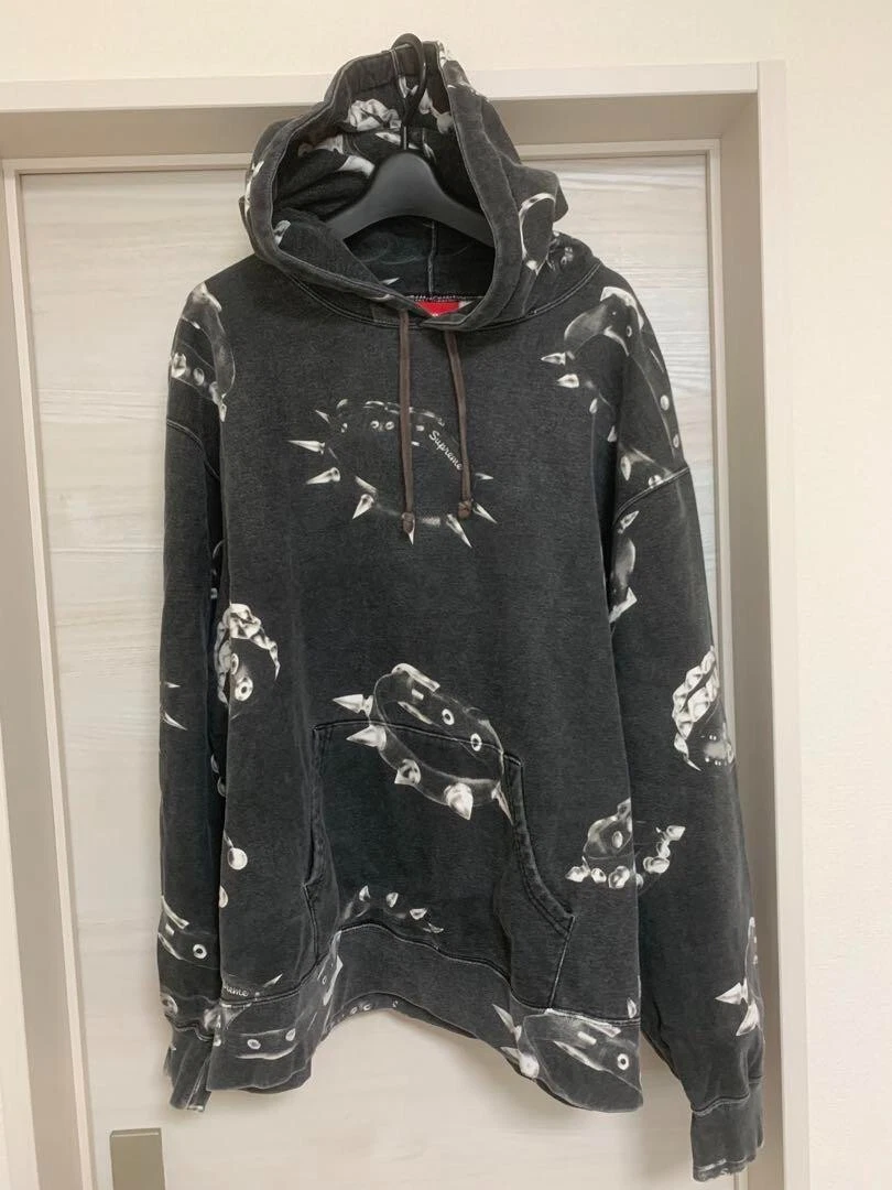 SUPREME 20AW cols cloutés AOP sweat à capuche pull à capuche noir L