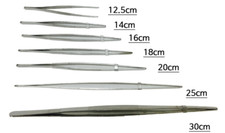 Professional Stainless Steel Tweezers Forceps 12.5/14/16/18/20/25/30cm Spa Salon