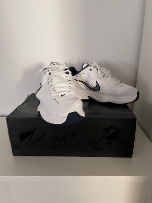 Size 6.5 - Nike Martine Rose x Air Monarch IV White Navy | eBay