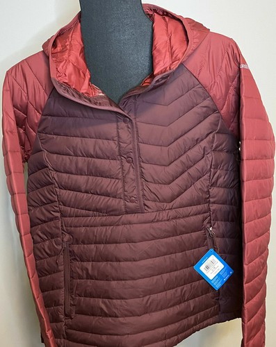 Giacca termica isolata Columbia Powder Lite Anorak rossa donna taglie nuova $160 - Foto 5 di 12