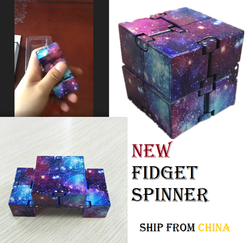 LED FIDGET Spinner Infinity Cube SPACE Toy PEN Anxiety Anti-Stress Relief  Magic