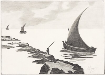 ETHEL MARS : Sardiniers, Breton : Archival  Art Print