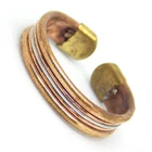 Pure Copper Tibetan Adjustable Ring Healing Multi Patterns Design Indian SU05