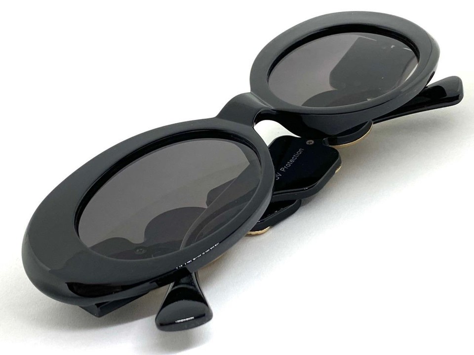 Men's Oversized Vintage Retro Shield Style SUN GLASSES Gold Frame Brown Lens