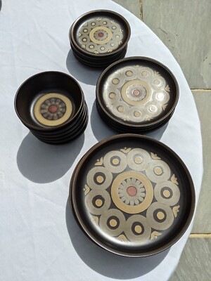 denby アラベスク ボウル 3個セット Denby Arabesque Vintage Stoneware Dinnerware 3 for 2 Plates Bowls