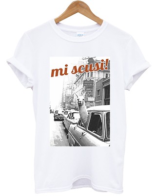 LLAMA MI SCUSI T-SHIRT TIMES SQUARE IN CAR TOP SWAG EURO TRIP MÄNNER FRAUEN KID DOPE