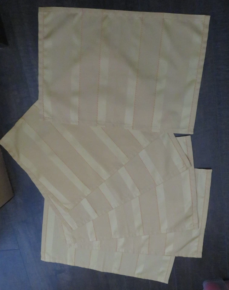 6 Tischsets - gelb / orange - ca. 50 x 34 cm - top Zustand