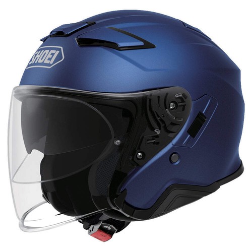 Shoei J-Cruise 2 Matt Blue Motorcycle Helmet - Picture 2 of 5