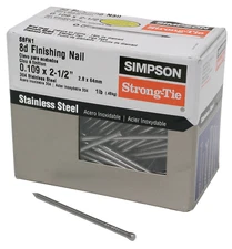 Simpson S8FN1 Finishing Nail — 2-1/2 in. x .113 in. Type 304 Stainless Steel (1
