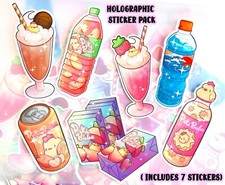 Cute Milkshake Smoothies Chick Drinks sticker sheet Stickers pack Kawaii