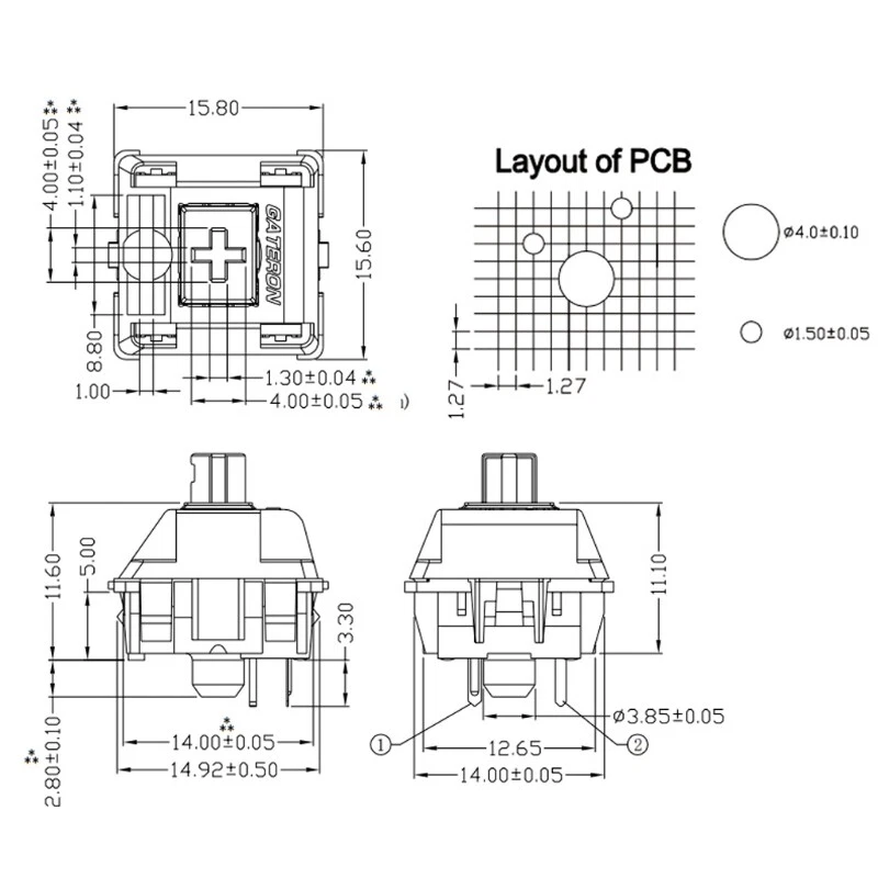 Mechanical Keyboard Accessories Switches SMD LED for Gateron fit MX GK61