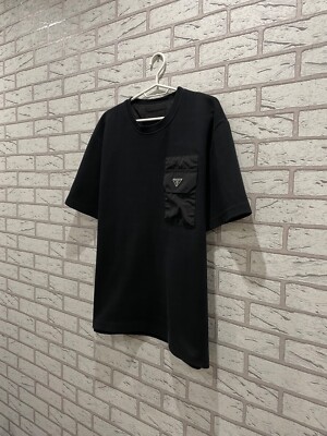 Prada Re-Nylon Nylon Pocket Black T-Shirt Tee Size M-L | eBay