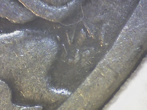 1944-D WALKING LIBERTY HALF WITH HAND ENGRAVED INITIALS VARIETY FINE  TT9