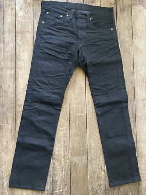 511 RRL Double RL Jeans Men's straight leg raw rigid black Denim size 34x31